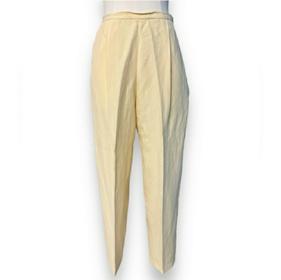 Lord & Taylor Pants - LORD & TAYLOR Linen Silk Blend Pleated Front Dress Pants